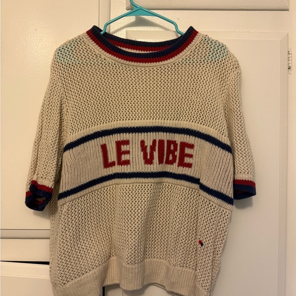 Clare V Red and Blue Knit Sweater - Picture 1 of 4